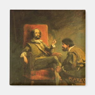 Universitetslärare Quixote och Sancho Panza Magnet