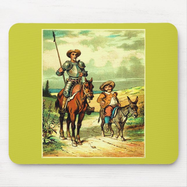 Universitetslärare Quixote och Sancho Panza Musmatta (Framsidan)