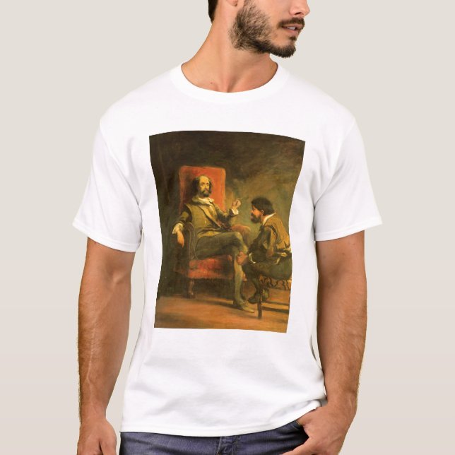 Universitetslärare Quixote och Sancho Panza T Shirt (Framsida)