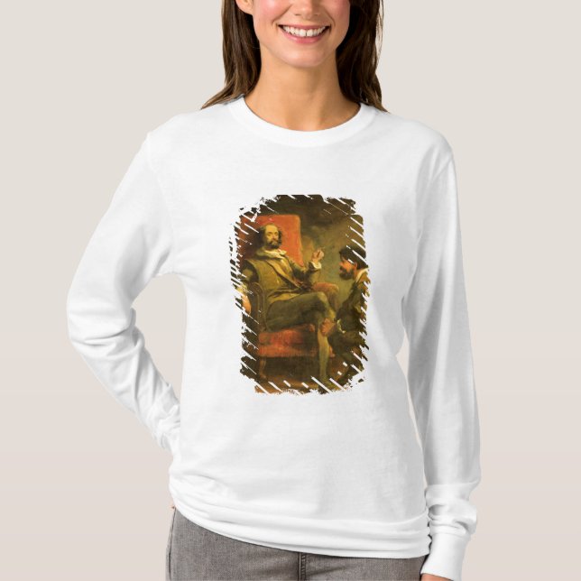 Universitetslärare Quixote och Sancho Panza T Shirt (Framsida)