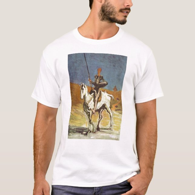 "Universitetslärare Quixote och Sancho Panza T Shirt (Framsida)