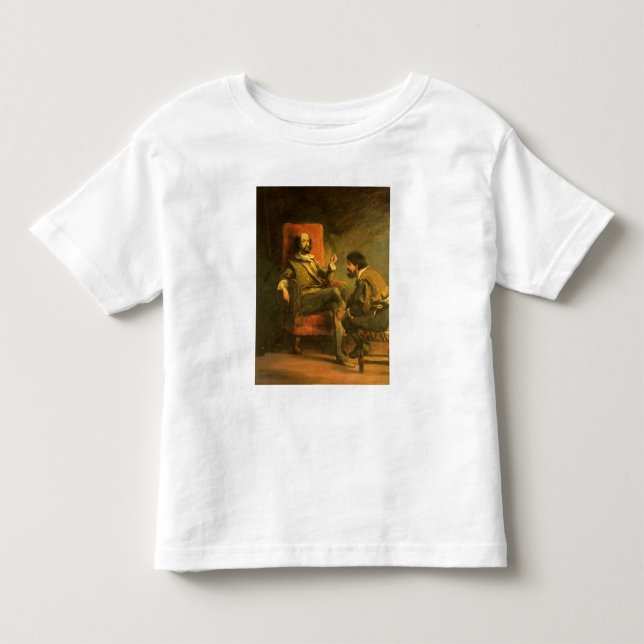 Universitetslärare Quixote och Sancho Panza Tee (Framsida)