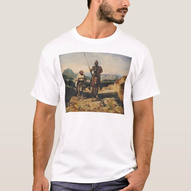 Universitetslärare Quixote och Sancho T-shirt (Framsida)