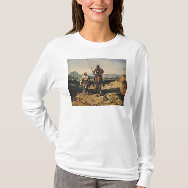 Universitetslärare Quixote och Sancho Tröja (Framsida)