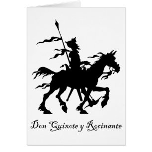 Universitetslärare Quixote y Rocinante Hälsningskort