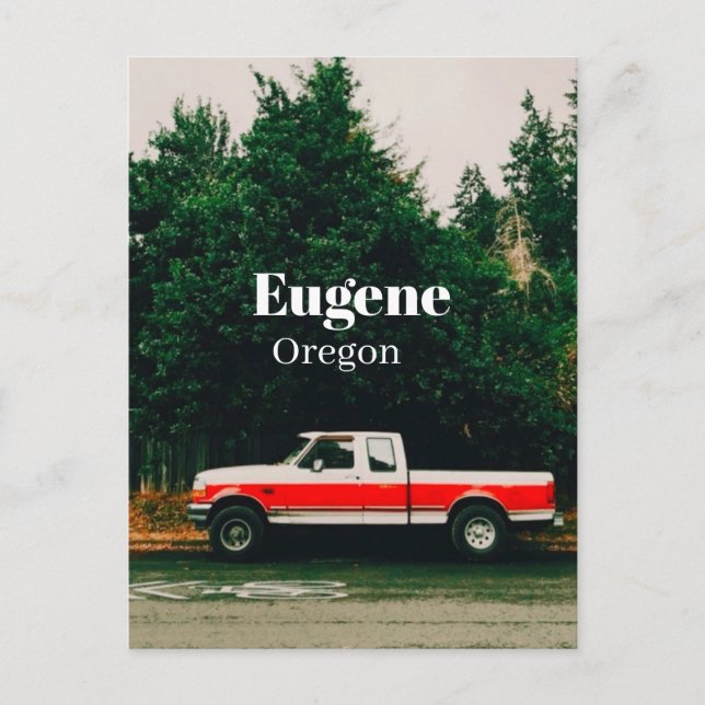 Universitetsstaden Eugene - Oregon Helg Vykort (Framsida)