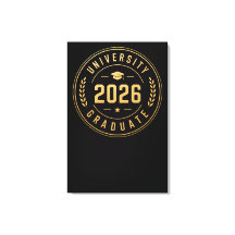 Universitetsutexaminerad 2026 Guldmärke Design