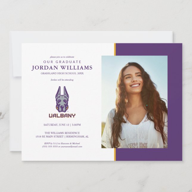 University at Albany Great Danes Inbjudningar (Framsida)