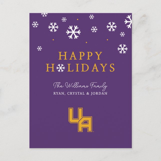 University at Albany Initials Logotyp Helg Vykort (Framsida)