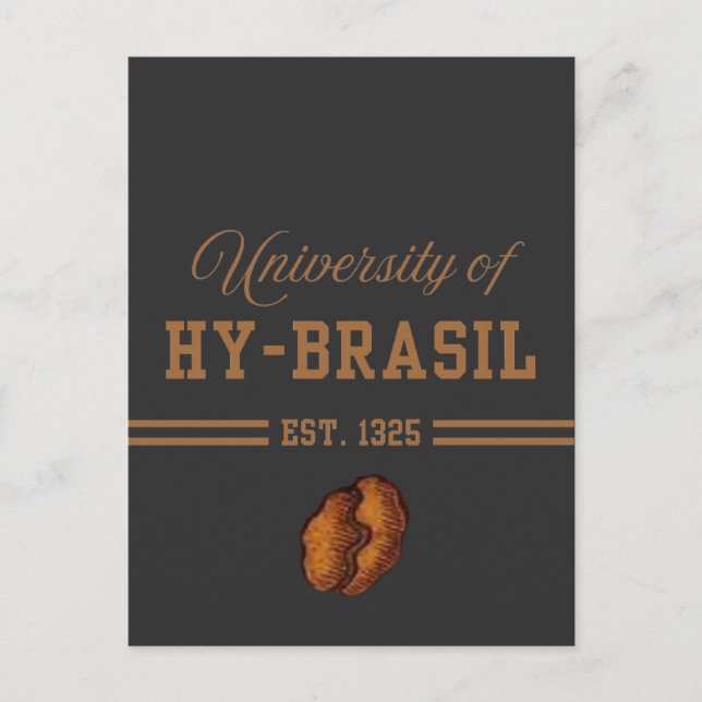 University of Hy-Brasil, Est. 1325 Vykort (Framsida)