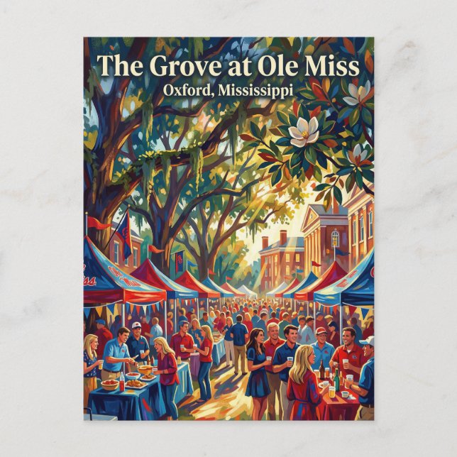 University of Mississippi Mississippi blir Vykort (Framsida)