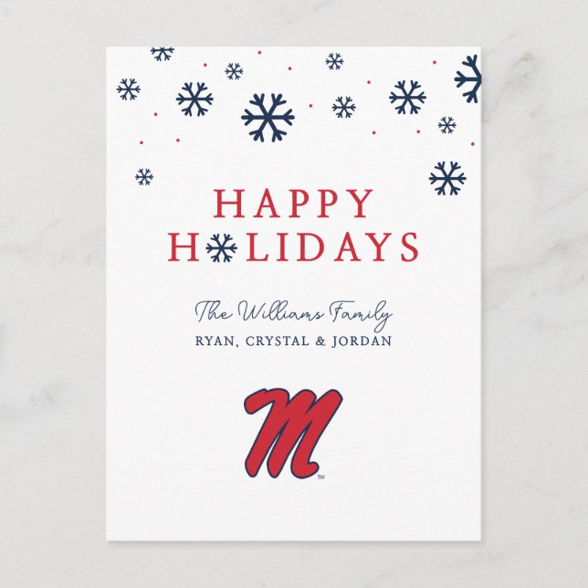 University of Mississippi | Script M Helg Vykort (Framsida)