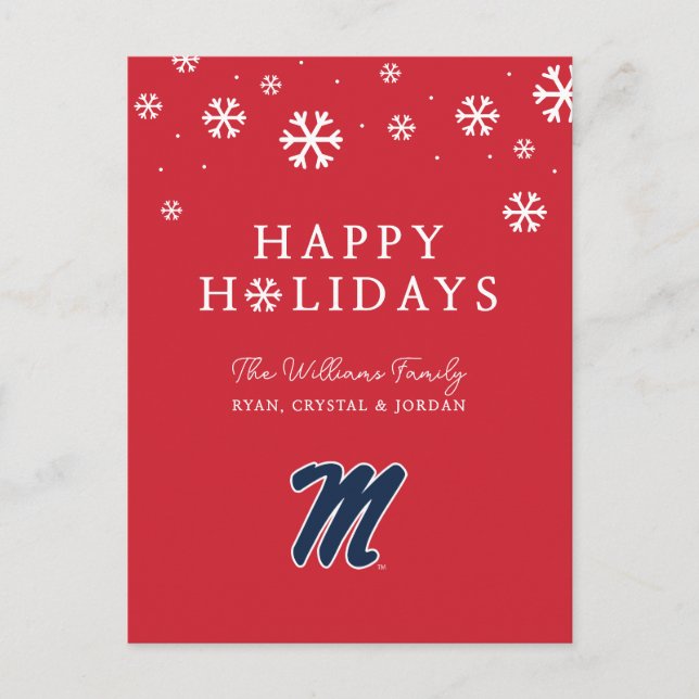 University of Mississippi | Script M Helg Vykort (Framsida)