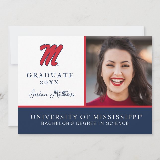 University of Mississippi | Script M Inbjudningar (Framsida)