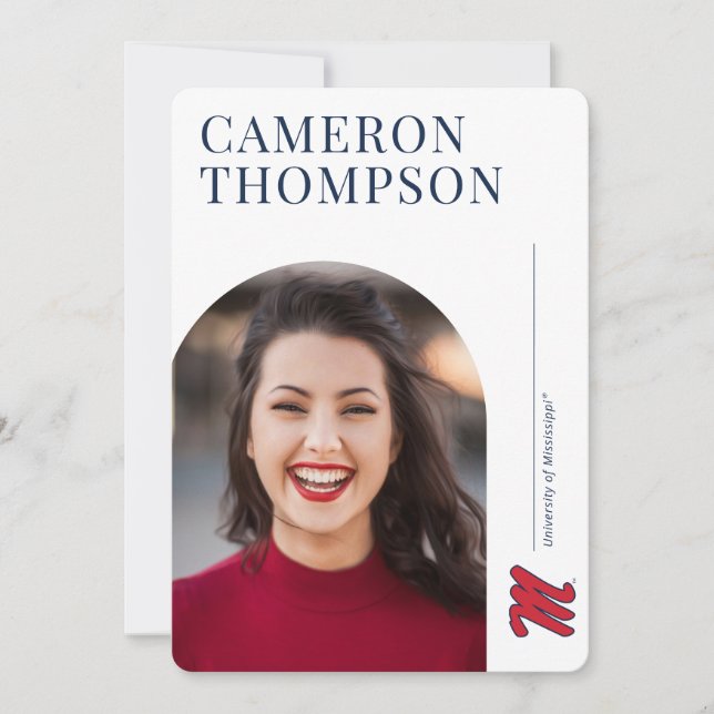 University of Mississippi | Script M Inbjudningar (Framsida)