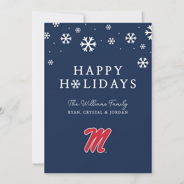 University of Mississippi | Script M Julkort (Framsida)