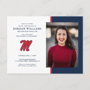 University of Mississippi Script M Meddelande Vykort