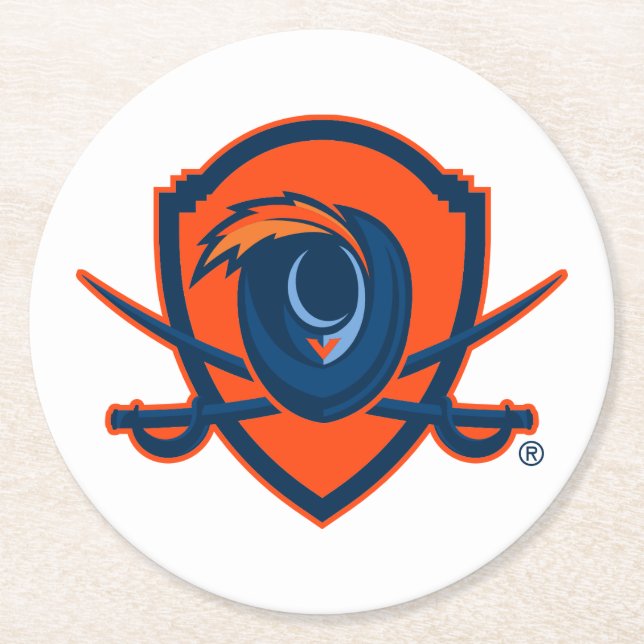 University of Virginia | Cavalier Shield Underlägg Papper Rund (Framsidan)
