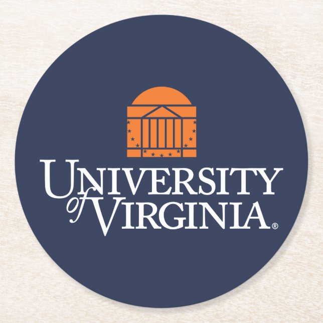 University of Virginia Underlägg Papper Rund (Framsidan)