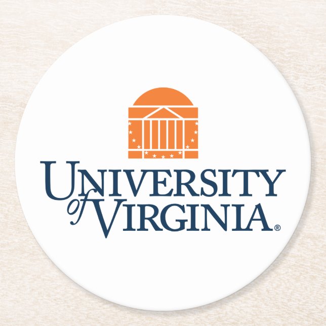 University of Virginia Underlägg Papper Rund (Framsidan)