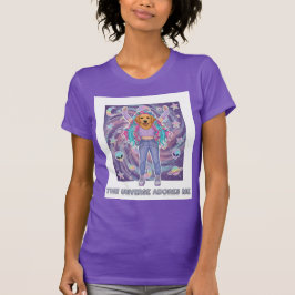 Universum älskar mig hund t shirt