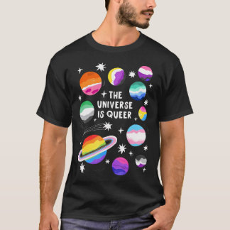 Universum Är Queer Planeter Regnbåge Lgbt T Shirt