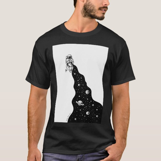 Universum är stickat t shirt (Framsida)