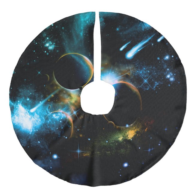 Universum av planet julgransmatta fusklinne (Framsidan)