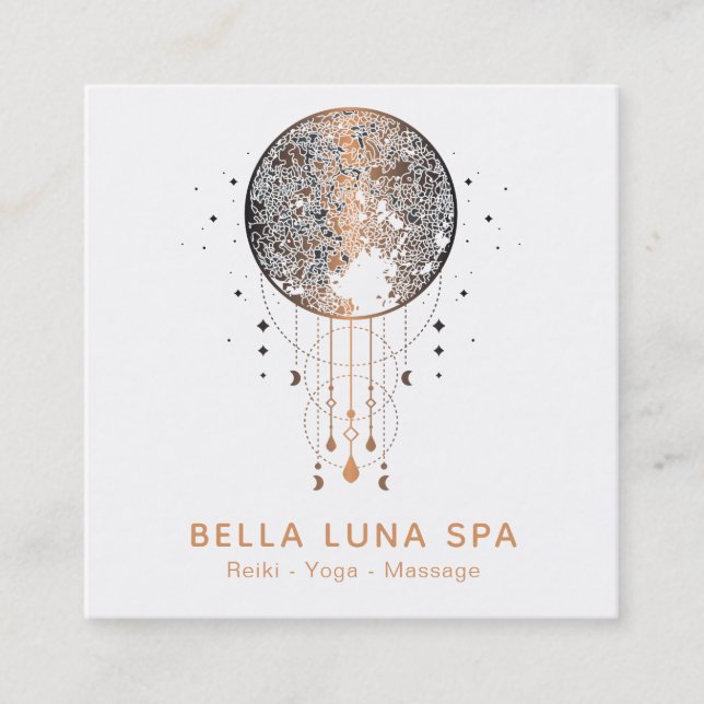 Universum för Shaman för *~*kosmosmåne Lunar Fyrkantigt Visitkort (Framsida)
