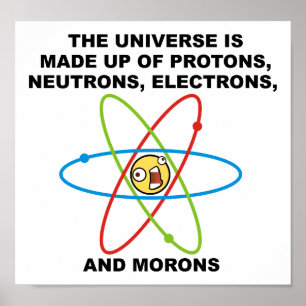 Universum Idioter Rolig Affisch