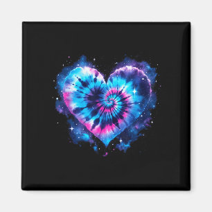 Universum Kärlek Tie-dye Hjärtan T-shirt - Hippie Magnet