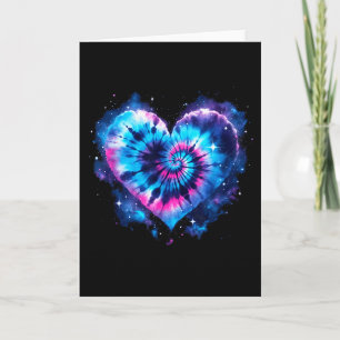 Universum Kärlek Tie-dye Hjärtan Tee - Hippie Alla Kort