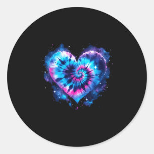 Universum Kärlek Tie-dye Hjärtan Tee - Hippie Alla Runt Klistermärke