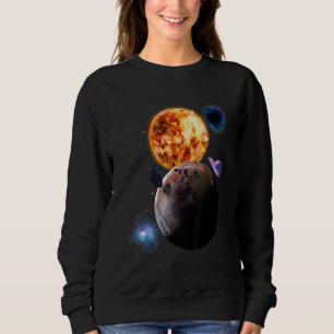 Universum Rymd Galax Motiv Sol System färgrik T Shirt