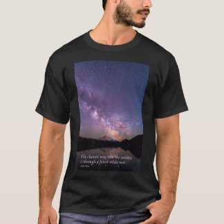 Universum stjärnor John Muir Citat T-Shirt