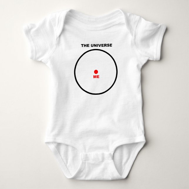 Universums mitt Rolig overall Tee Shirt (Framsida)
