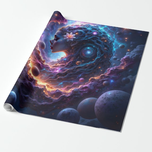 Universums Moder – Hon som drömmer stjärnorna. Presentpapper (Utrullad)