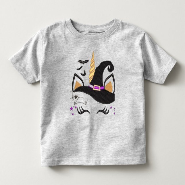 Uniwitch, söt enmajshäxa, söt Halloween T Shirt (Framsida)