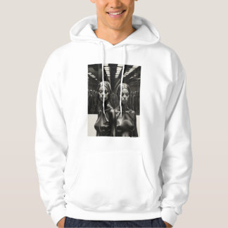 Unknown Council/Artistic Black & White Pullover Hoodie
