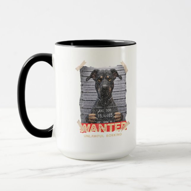 Unlawful Barking: The Doberman's Stern Warning Mugg (Vänster)
