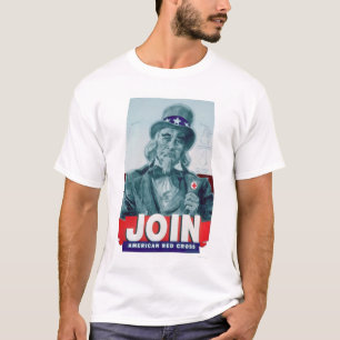 Unlce Sam ha på sig ett Röda kor knäppas (US002 Tee