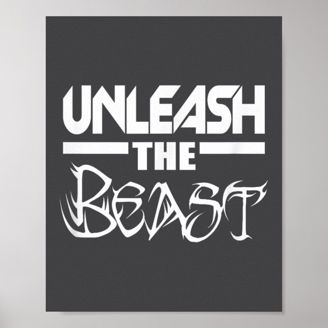 Unleahe C380 Workout Gym Fitness Motivation  Poster (Framsidan)