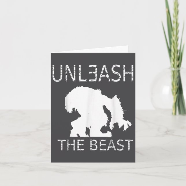 Unleahe Workout Motivation Gym Graphic  Kort (Framsida)