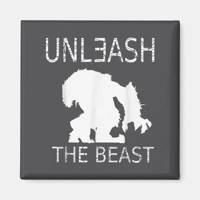 Unleahe Workout Motivation Gym Graphic  Magnet (Framsidan)