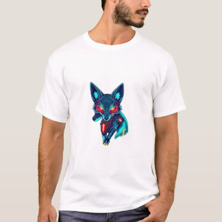 Unleash Neon Robo Fox T Shirt