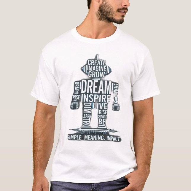 Unleash Potential – Motivational Word Art T-Shirt (Framsida)