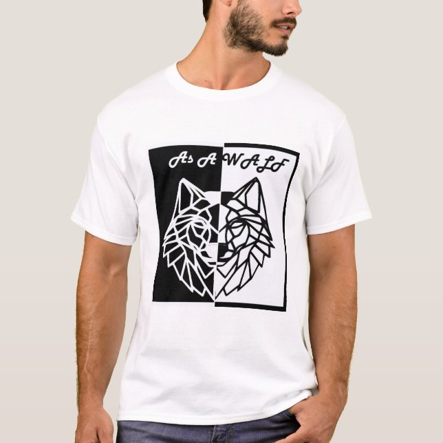 Unleash the Wild Within: Strong as Wolf T Shirt (Framsida)
