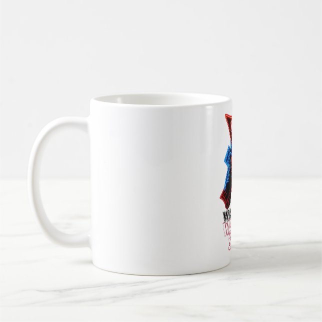 Unleash Warrior Spirit Neon Samurai Mask Mugg (Vänster)