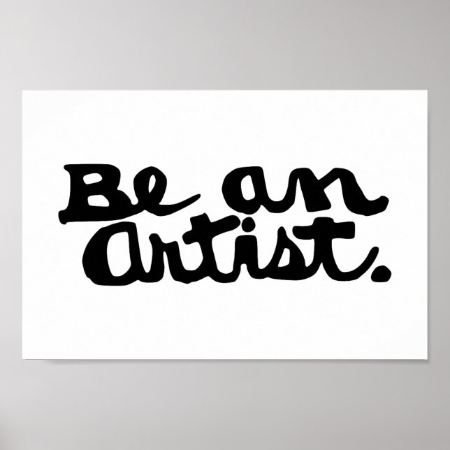 Unleash Your Inner Artist – Bold Calligraphy Print Poster (Framsidan)