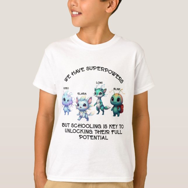 Unleash Your Inner Hero: Back to School  T Shirt (Framsida)
